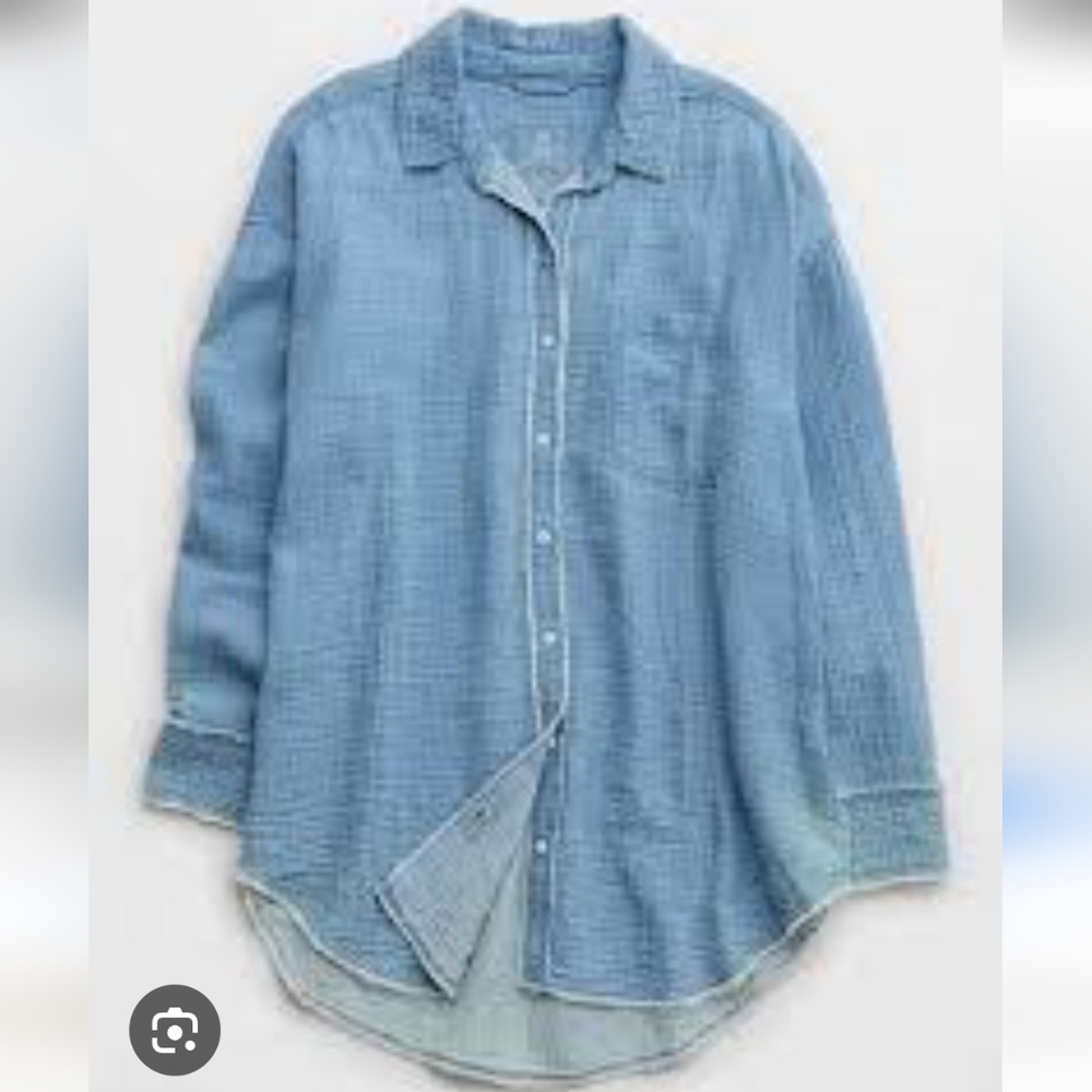 NWT: Aerie Beach To Pool Cover Up Gauze Button Down